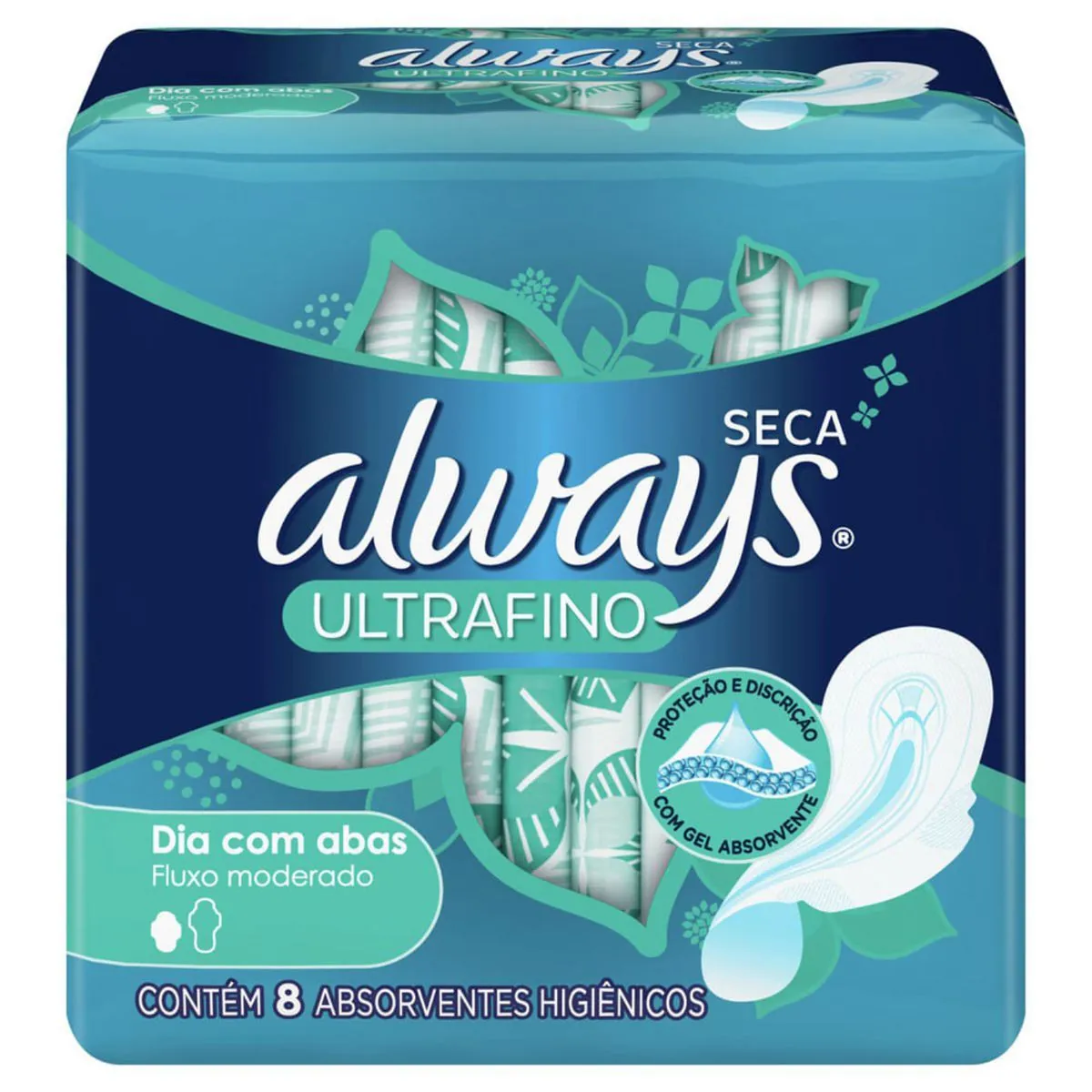 Kit c/4 Absorvente Always Ultrafino Seca com abas 8 unidades