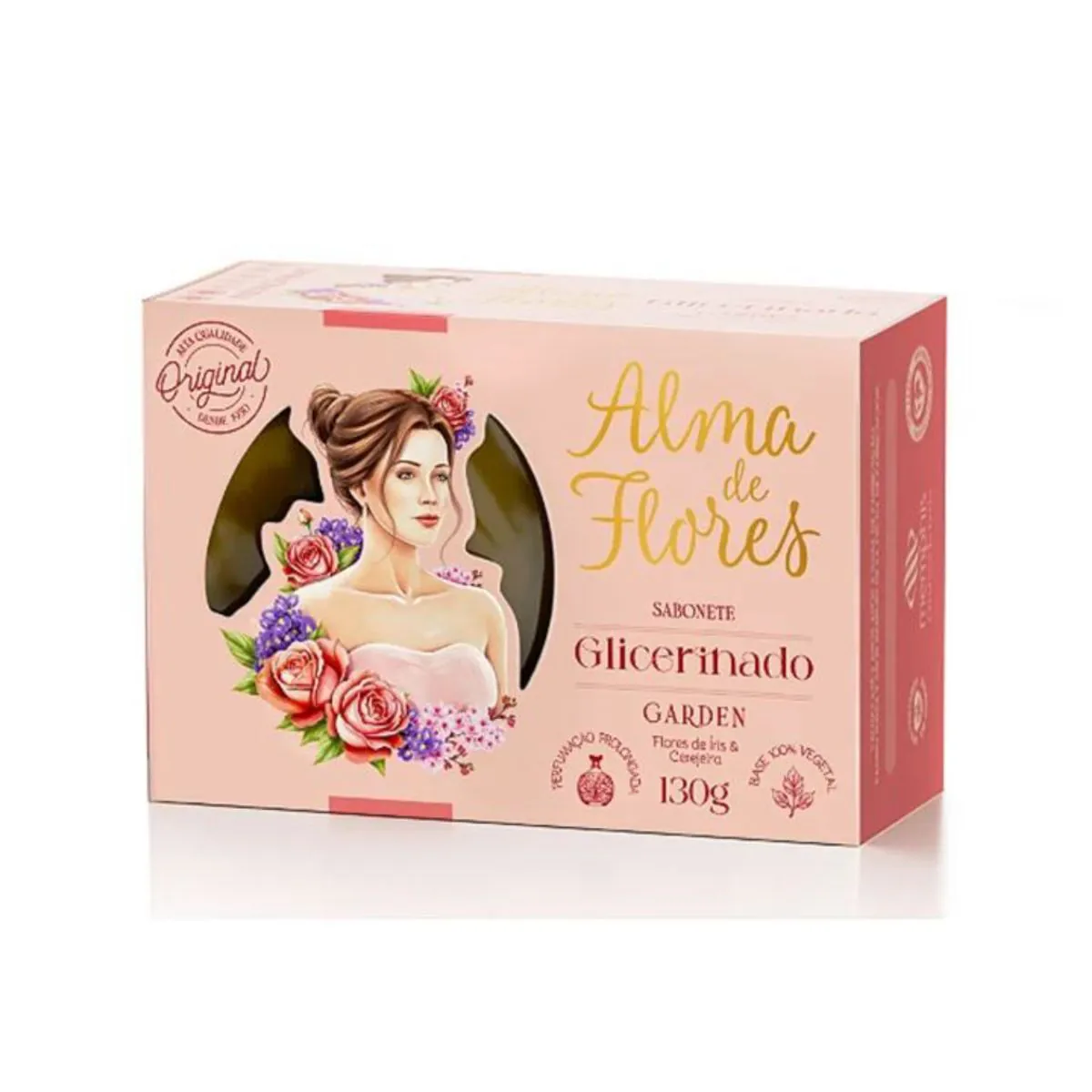 Kit c/4 Sabonete Alma De Flores Glicer 130g Garden