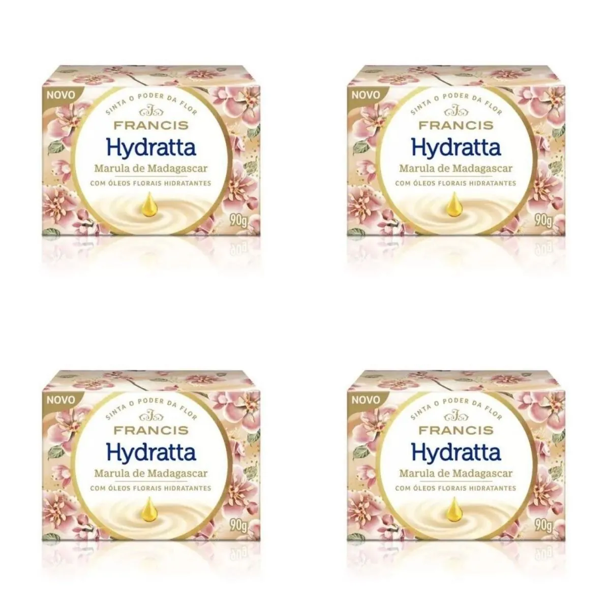 Kit c/4 Sabonetes Francis Classico 90g Hydratta Bege