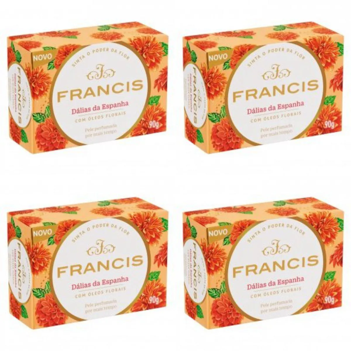 Kit c/4 Sabonetes Francis Classico 90g Salmão