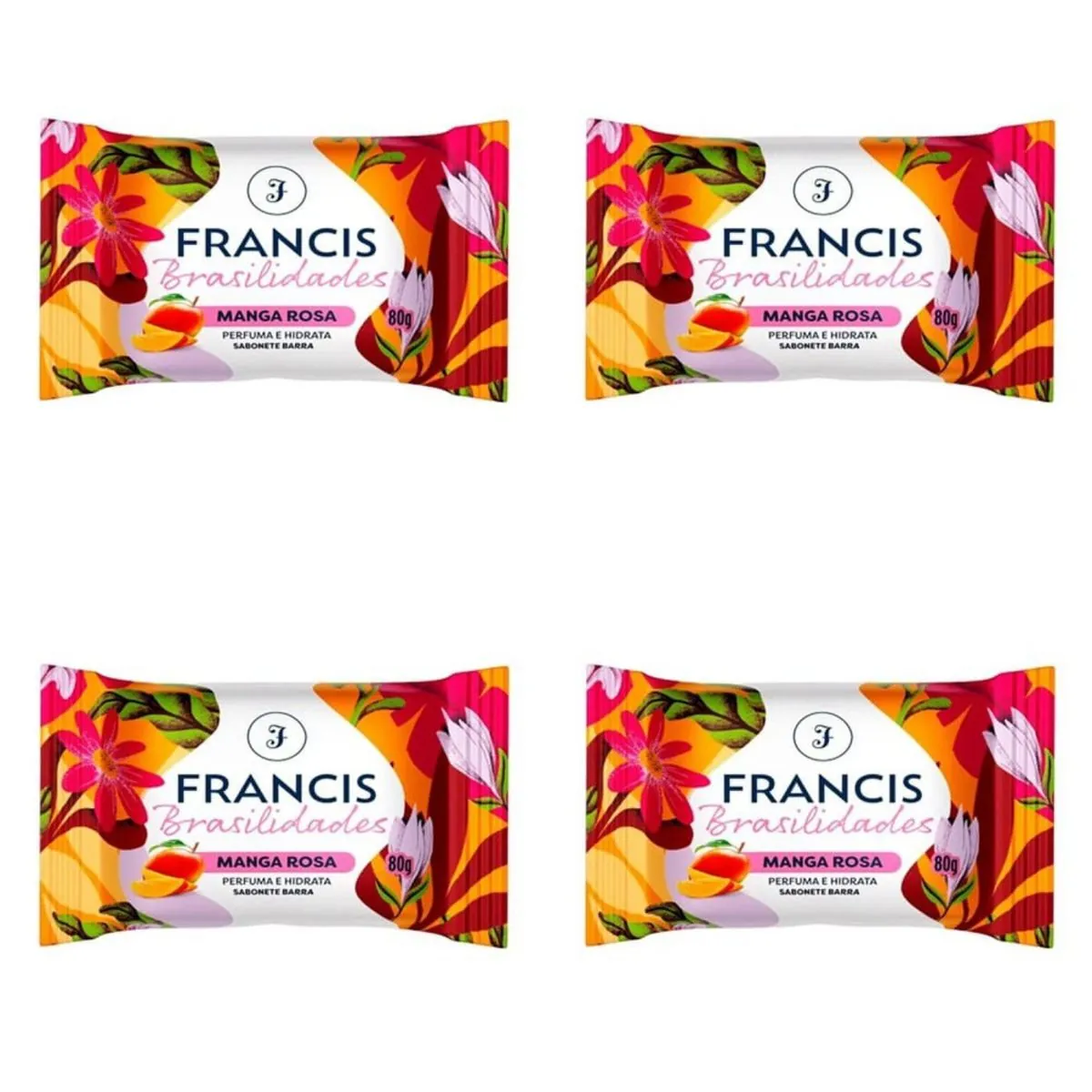 Kit c/4 Sabonetes Francis Brasil 80g Manga