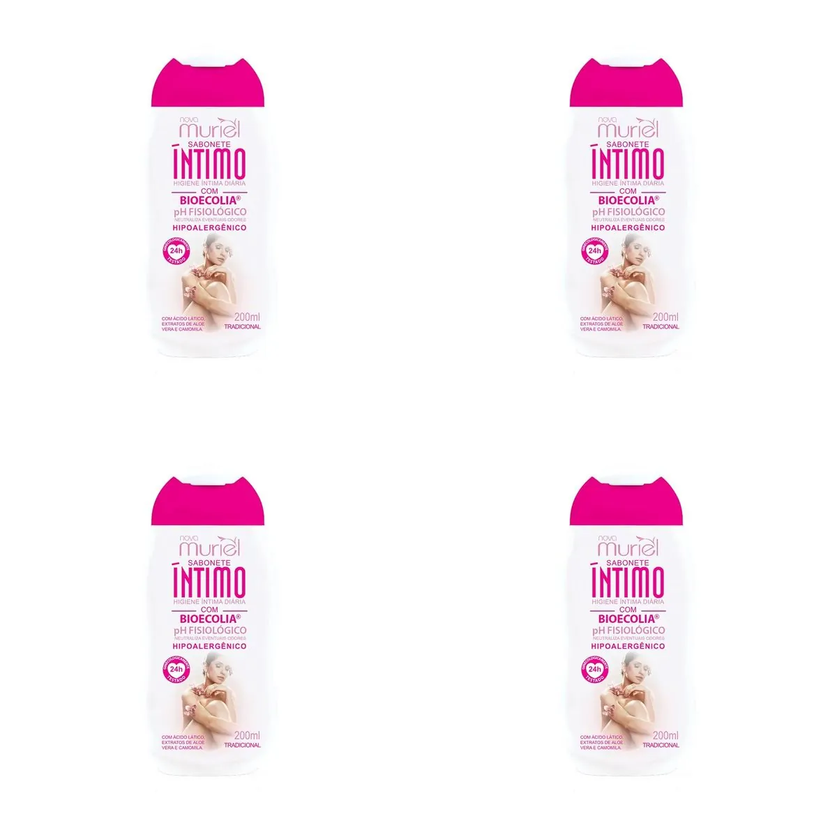 Kit c/4 Sabonetes Íntimo Muriel 200ml