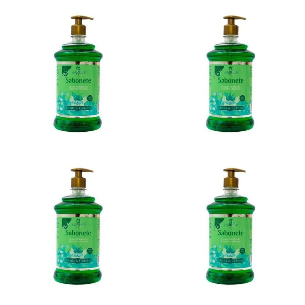 Kit c/4 Sabonetes Líquido Harrop 1L Menta E Cidreira