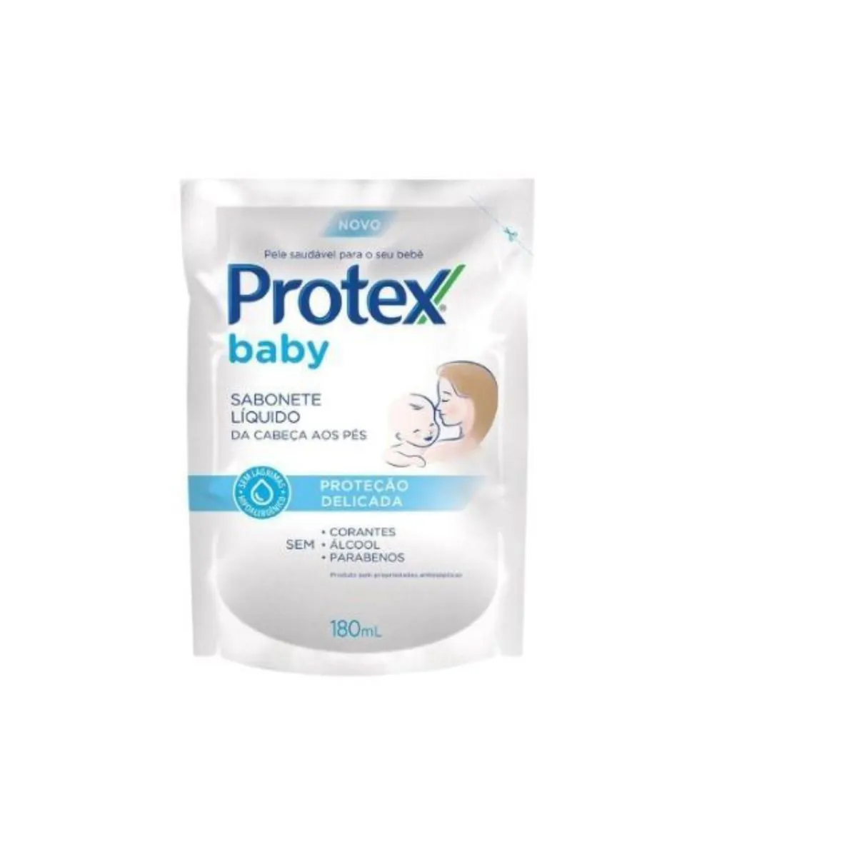 Kit c/4 Sabonete Liquido Infantil Protex Refil 180ml Proteção Delicada