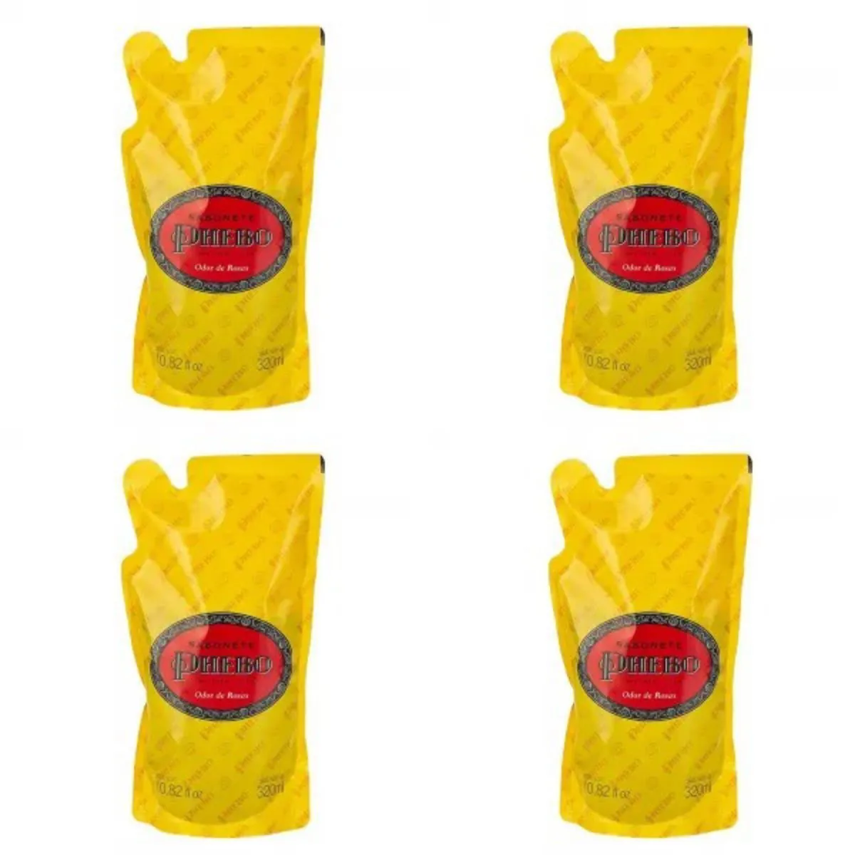 Kit c/4 Sabonetes Liquido Phebo 320ml Refil Odor De Rosas