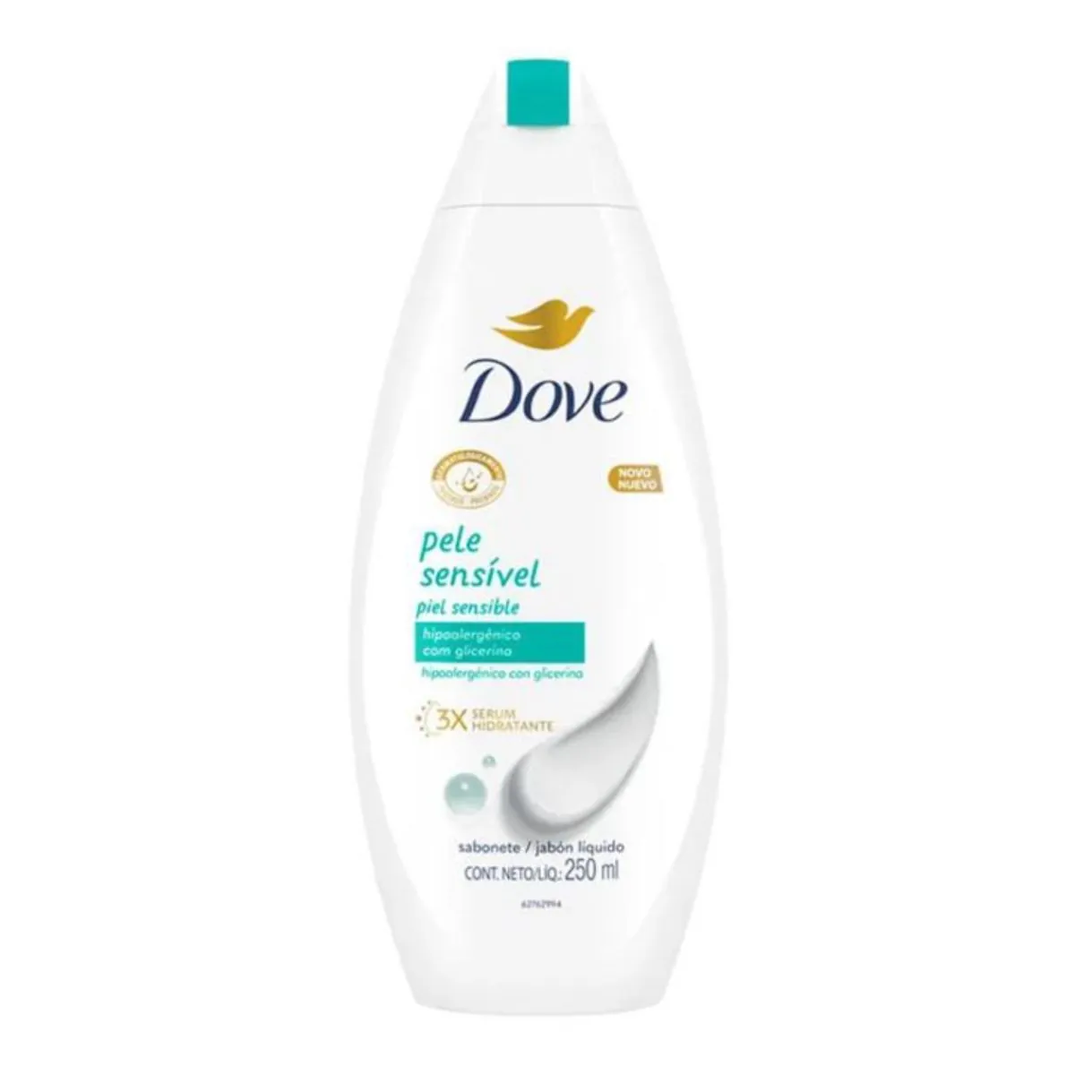Kit c/4 Sabonete Líquido Dove 250ml Pele Sensivel