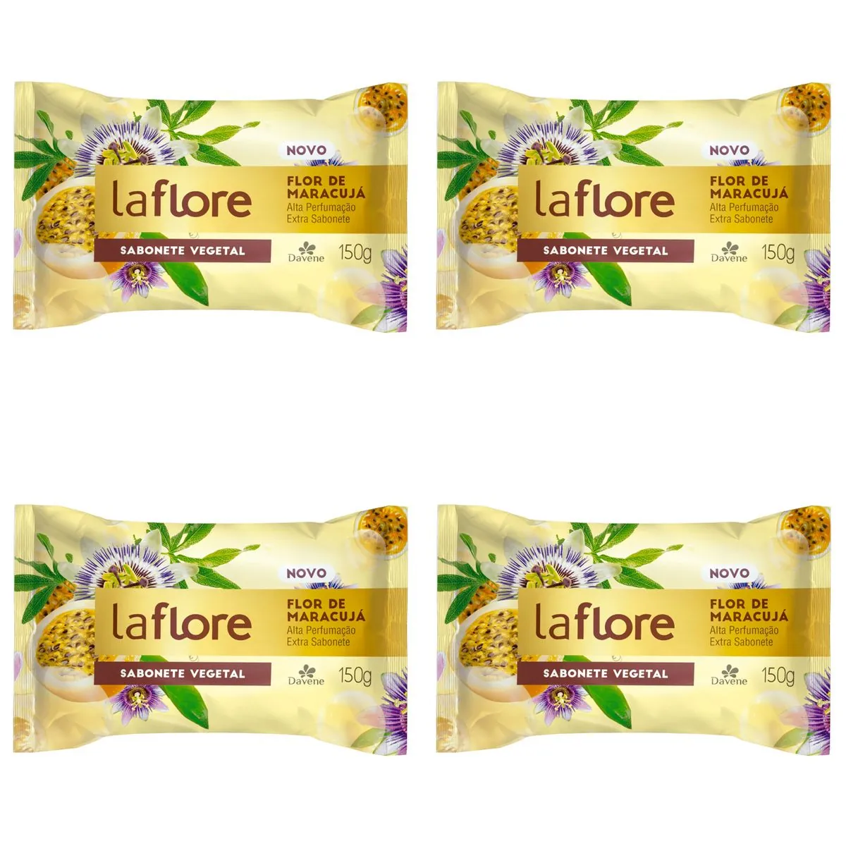 Kit c/4 Sabonetes Davene Laflore Maracujá 150g