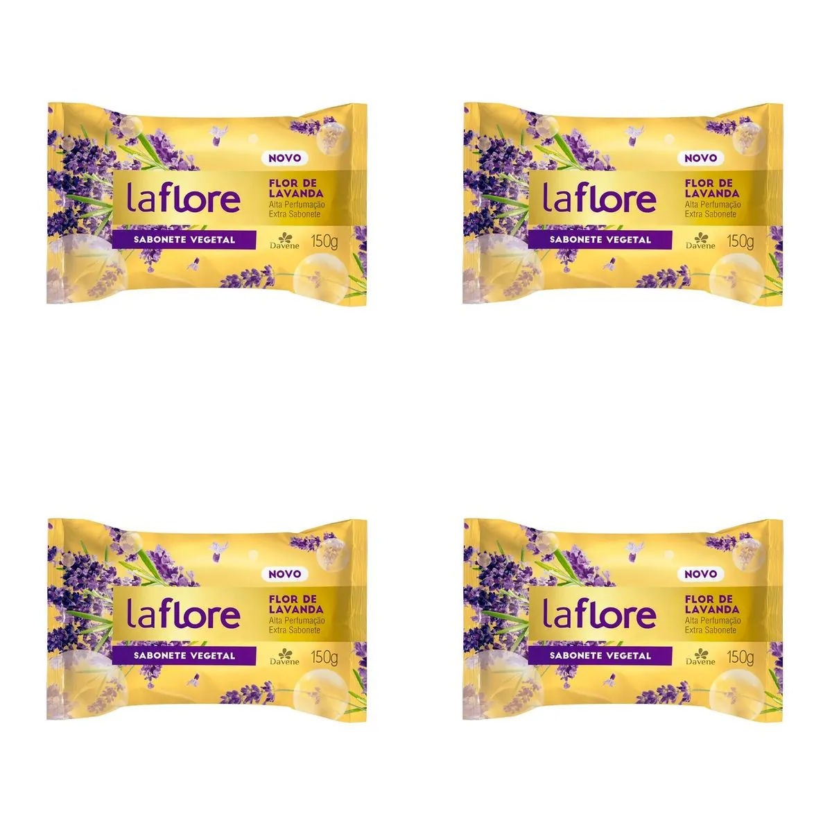 Kit c/4 Sabonetes Davene Laflore Lavanda150g
