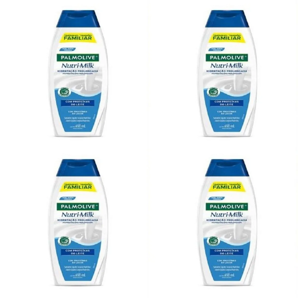 Kit c/4 Sabonetes Líquido Palmolive Hidratante Nutrimilk 650ml