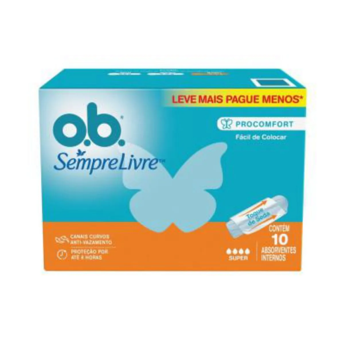 Kit c/9 Absorvente Interno O. B Super 10 Unidades