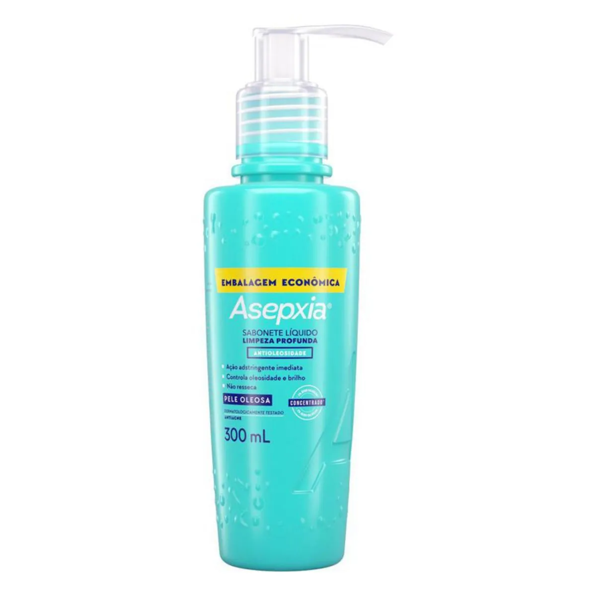 Kit c/9 Sabonete Líquido Asepxia Limpeza Profunda 300ml