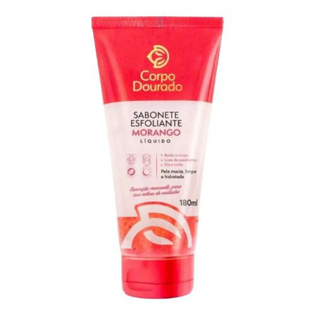 Kit c/9 Sabonete Esfoliante Corpo Dourado 180ml Morango