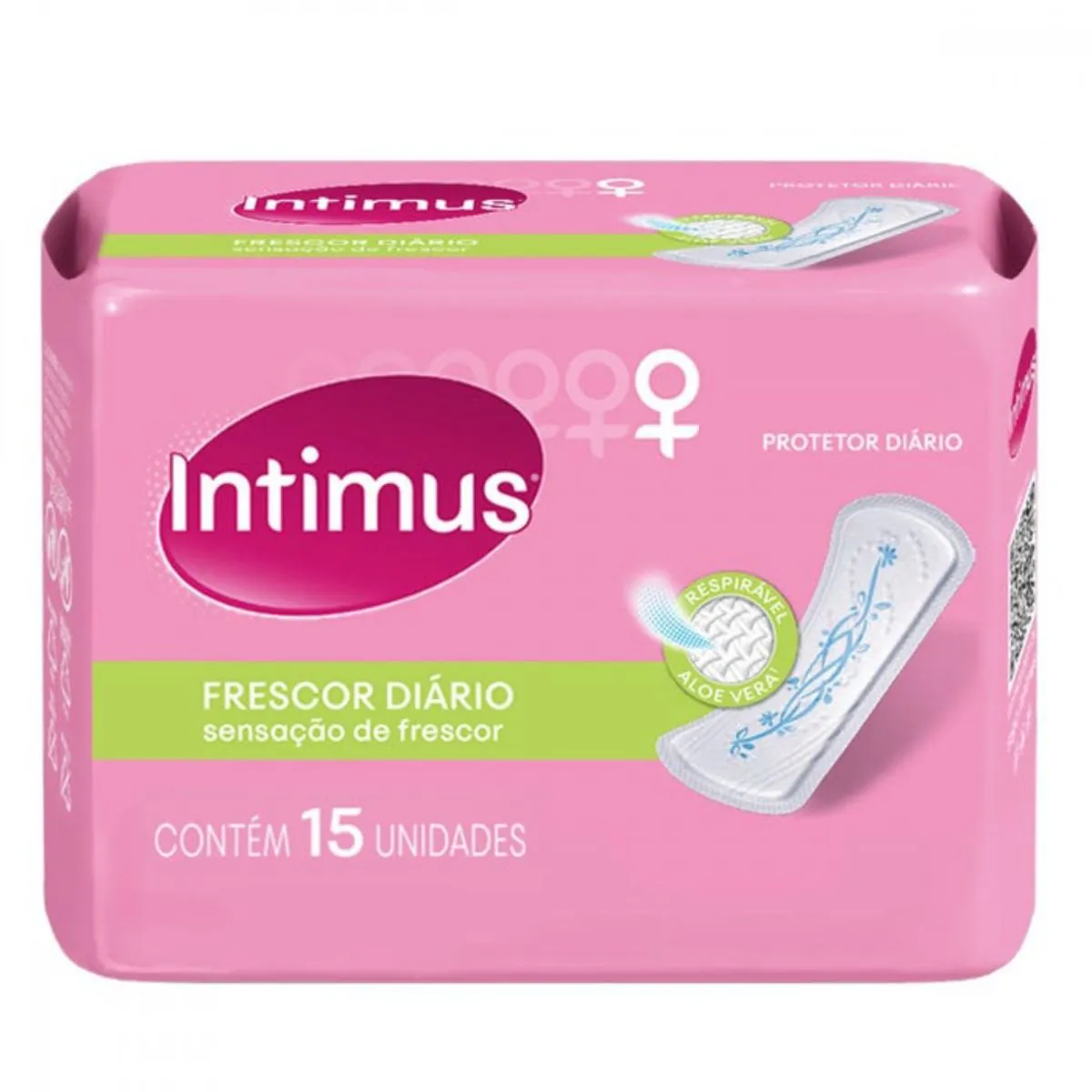 Kit c/9 Absorvente Intimus Protetor Diario Sem Abas Com Perfume 15 Unidades