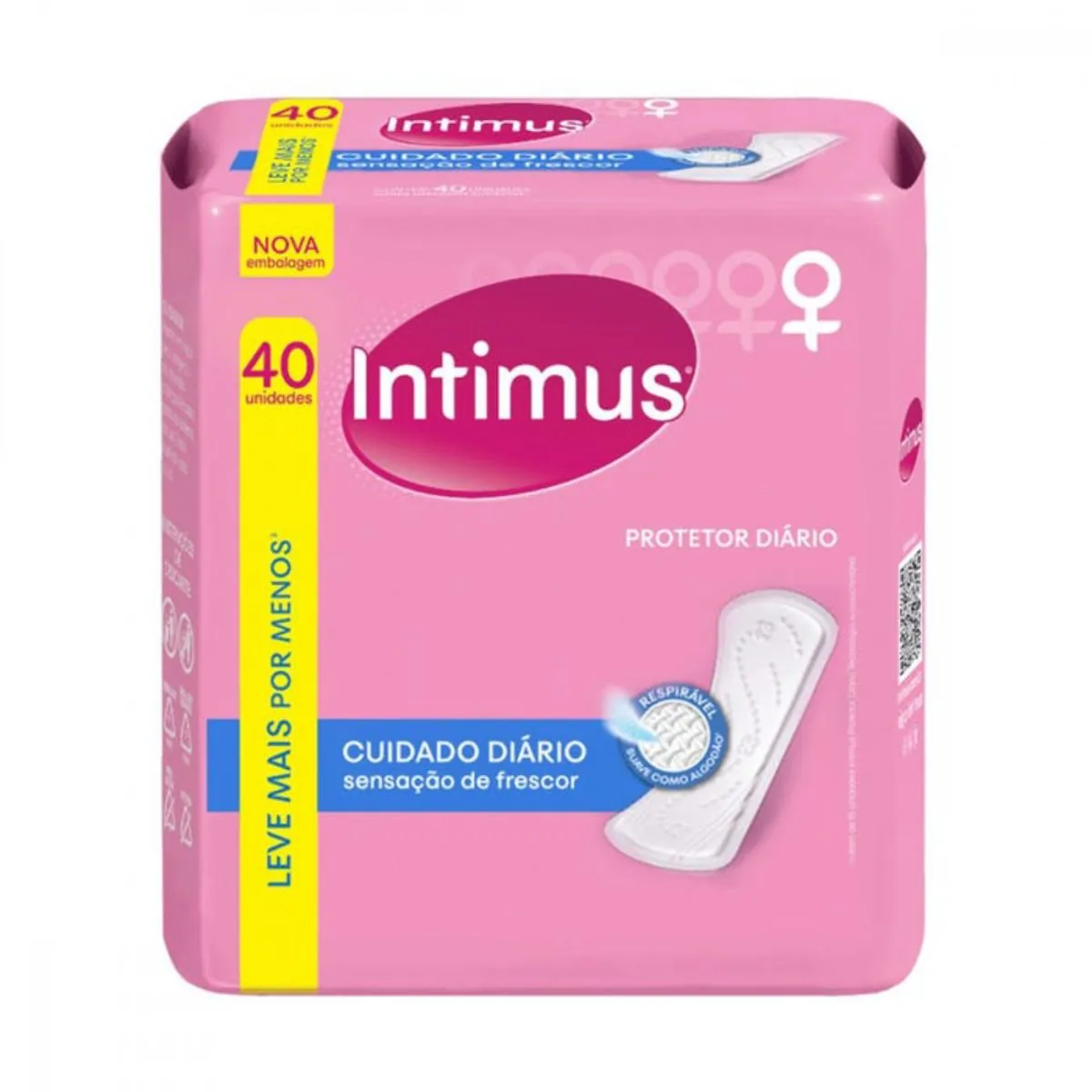 Kit c/9 Absorvente Intimus Protetor Diário Sem Perfume 40 Unidades