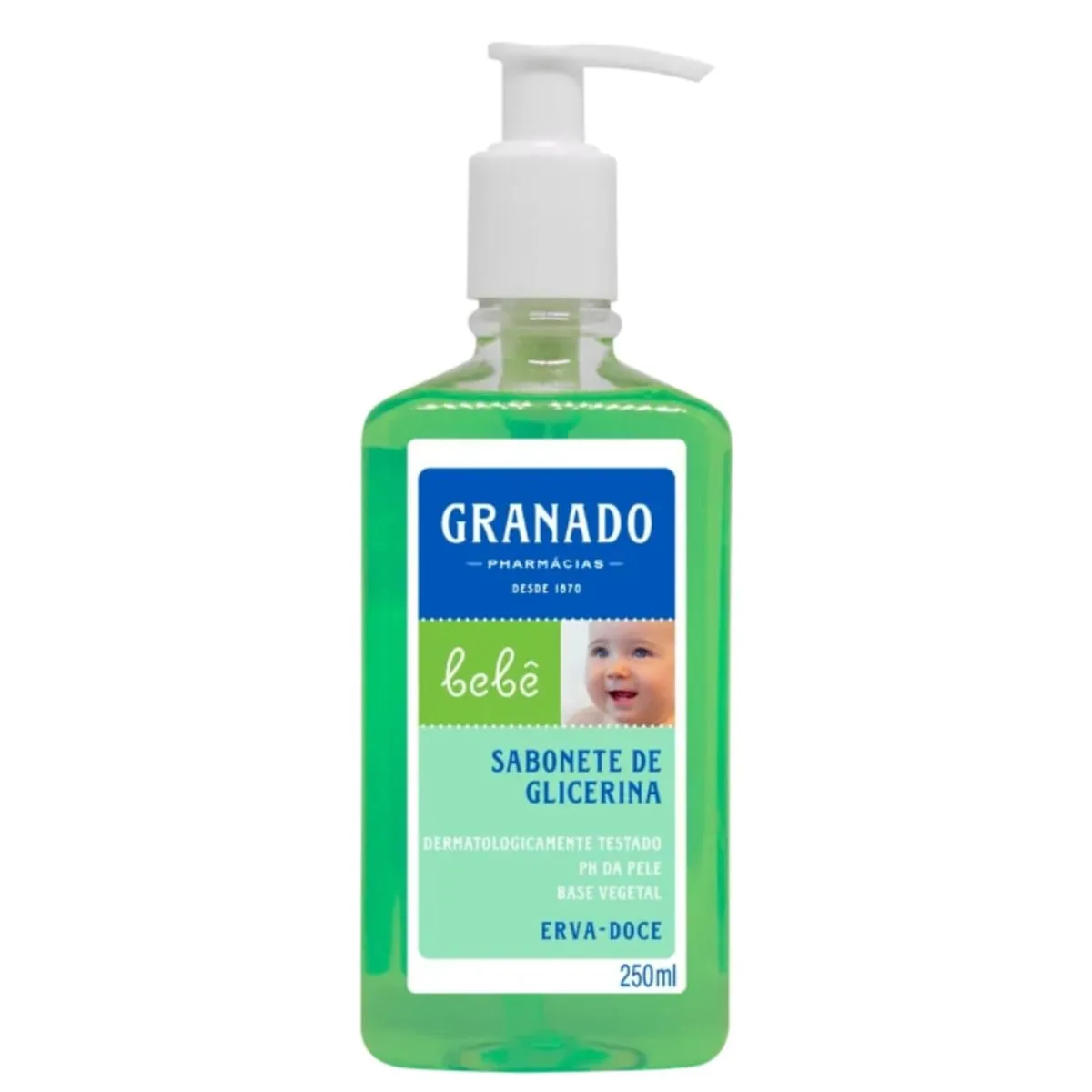 Kit c/9 Sabonete Líquido Infantil Granado Bebê 250ml Erva Doce