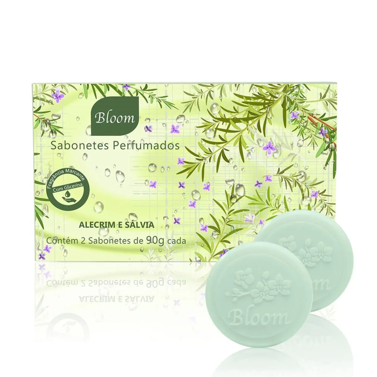 Kit c/9 Sabonete Bloom 90g Estojo c/ 2 Unidades Alecrim & Salvia