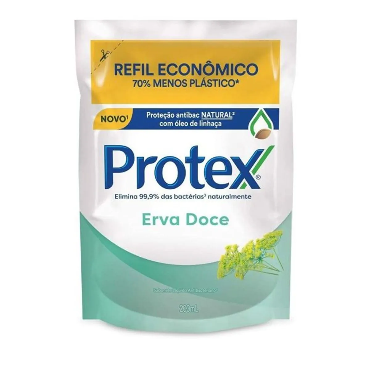 Kit c/9 Sabonete Líquido Protex Refil 200ml Erva Doce