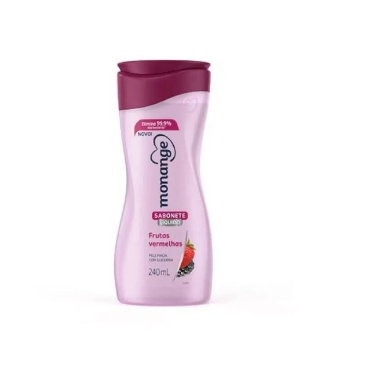 Kit c/9 Sabonete Liquido Monange 240ml Frutas Vermelhas