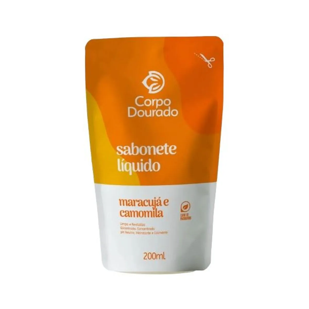 Kit c/9 Sabonete Liquido Corpo Dourado Pouch 200ml Maracujá/Camomila