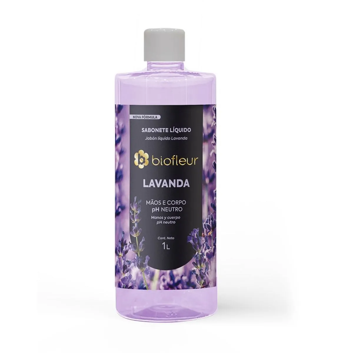 Kit c/9 Biofleur Sabonete Líquido 1L Hid. Lavanda
