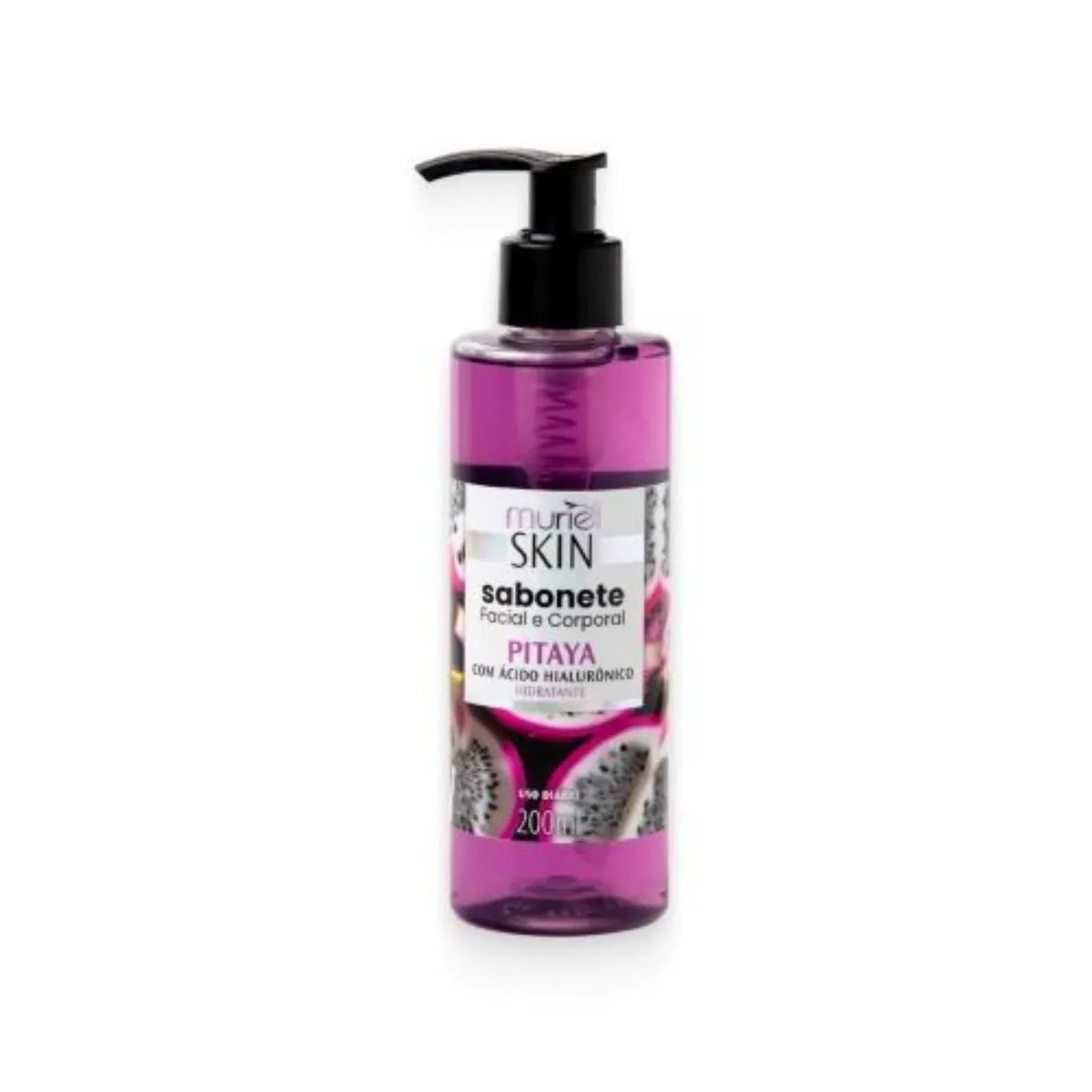 Kit c/9 Sabonete Líquido Facial Corporal Muriel Skin Pitaya 200ml