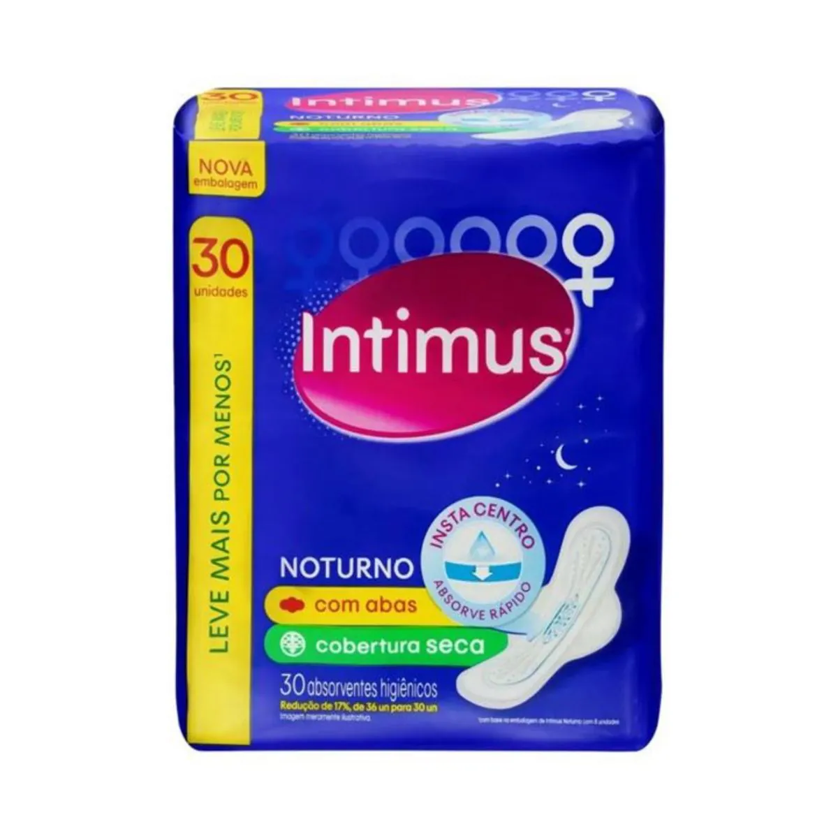 Kit c/16 Absorvente Intimus Gel C/30 Unidades Seca C/Abas