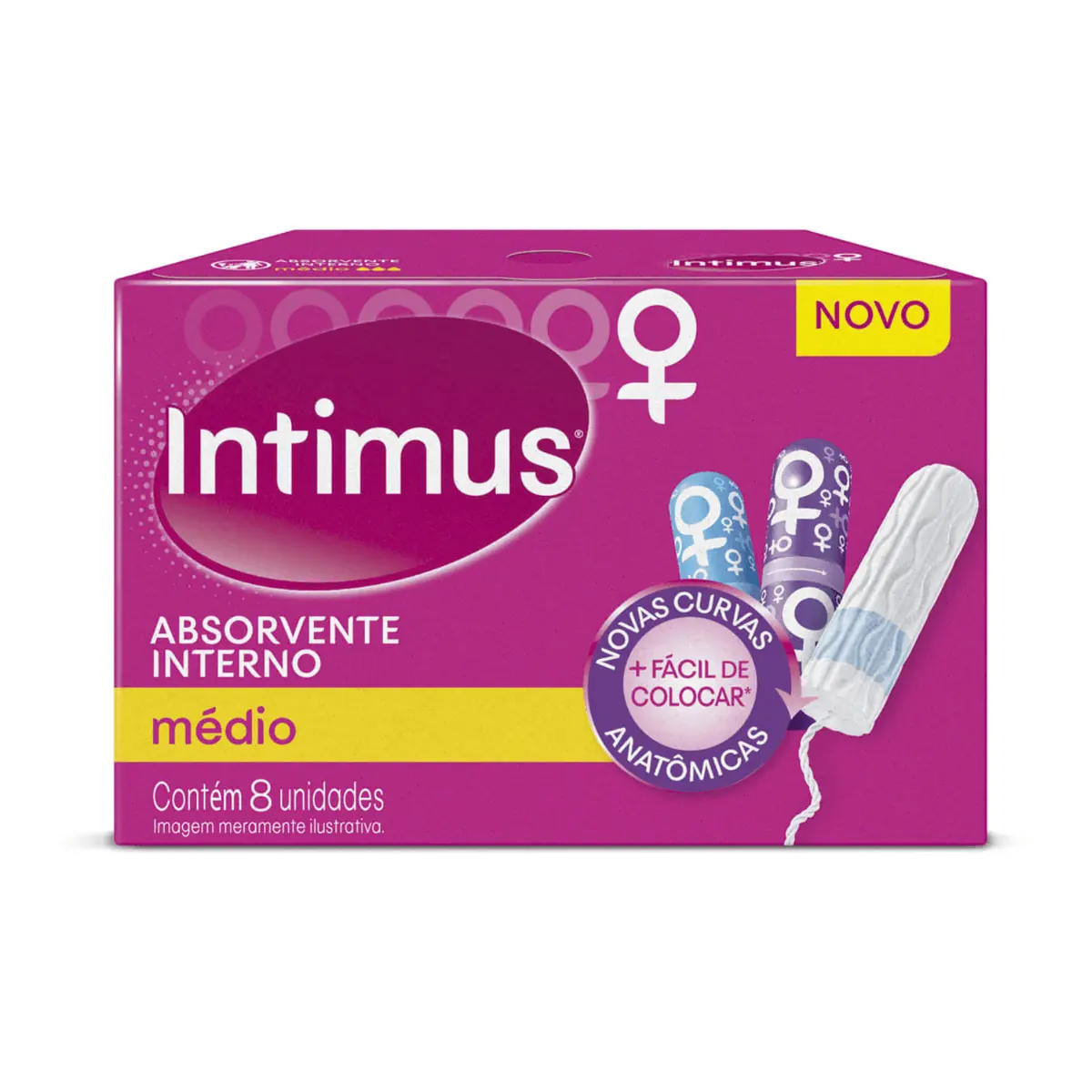 Kit c/16 Absorvente Interno Intimus Médio 8 Unidades