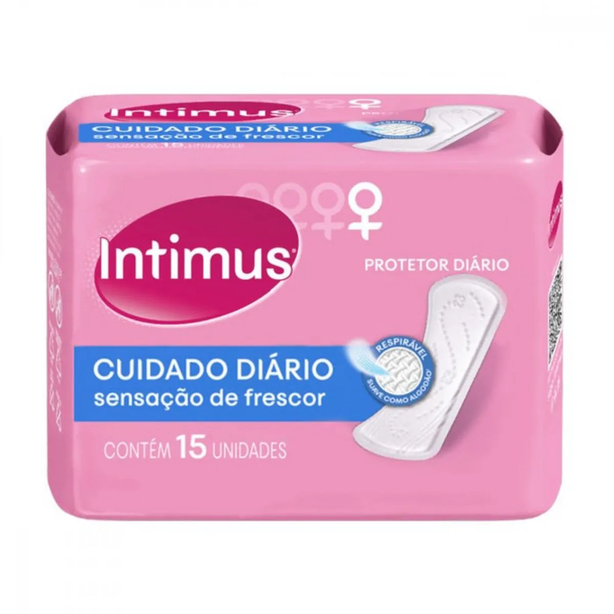 Kit c/16 Absorvente Intimus Protetor Diário Sem Abas Sem Perfume 15 Unidades