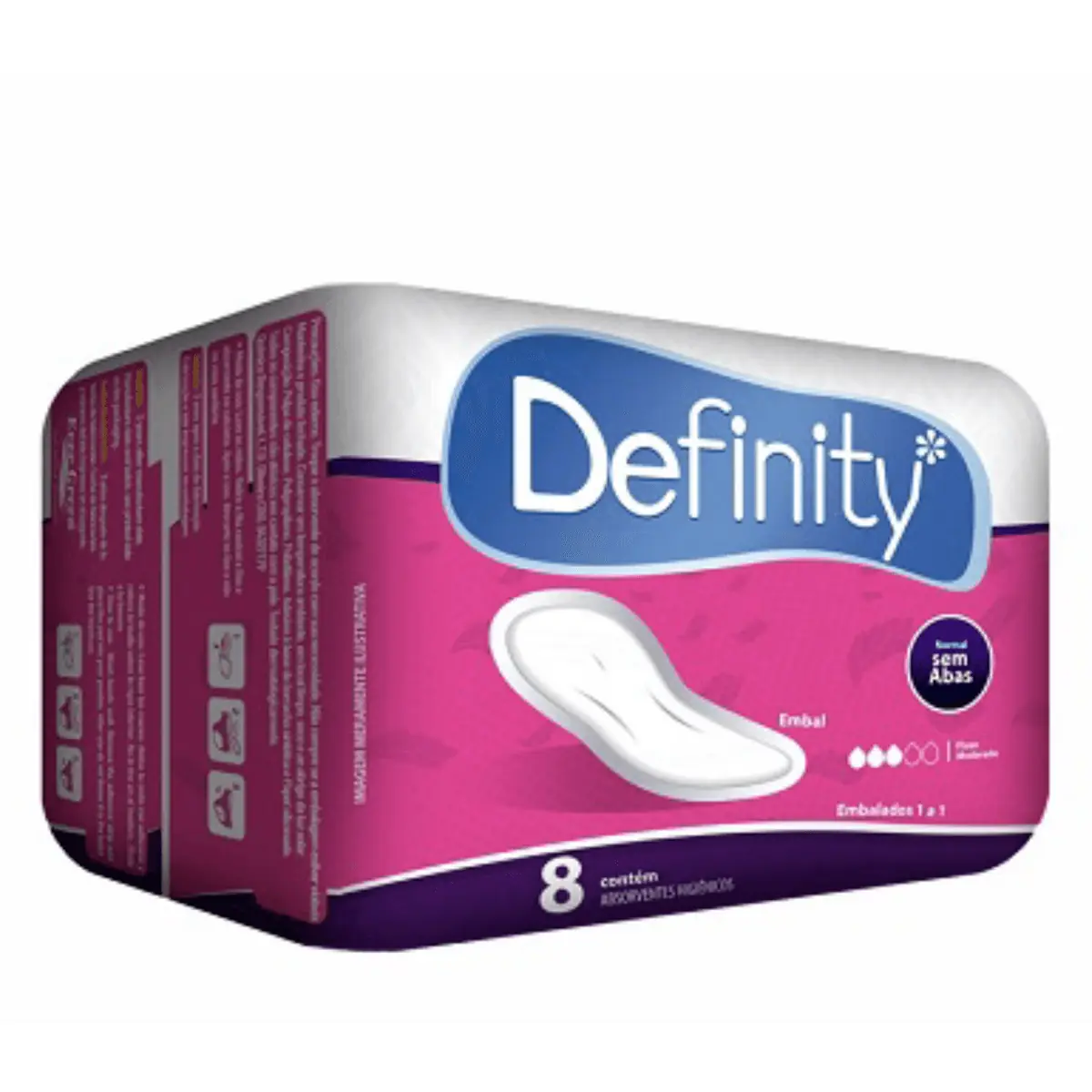 Kit c/16 Absorvente Definity 1A1 Normal Sem Abas