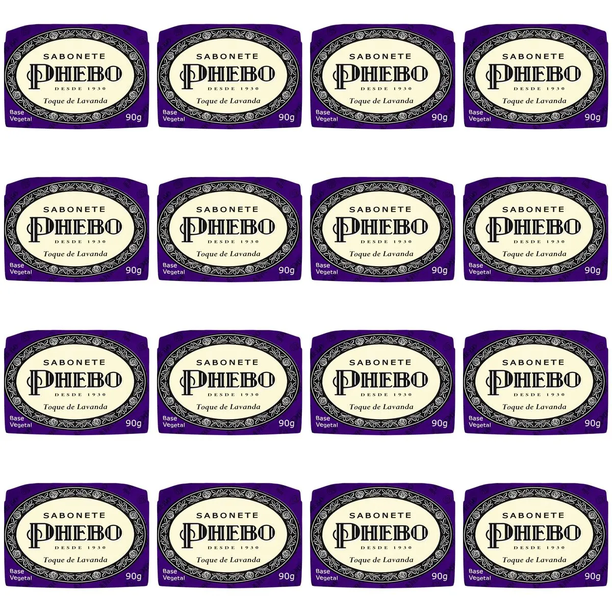 Kit c/16 Sabonetes Phebo Toque De Lavanda 90g