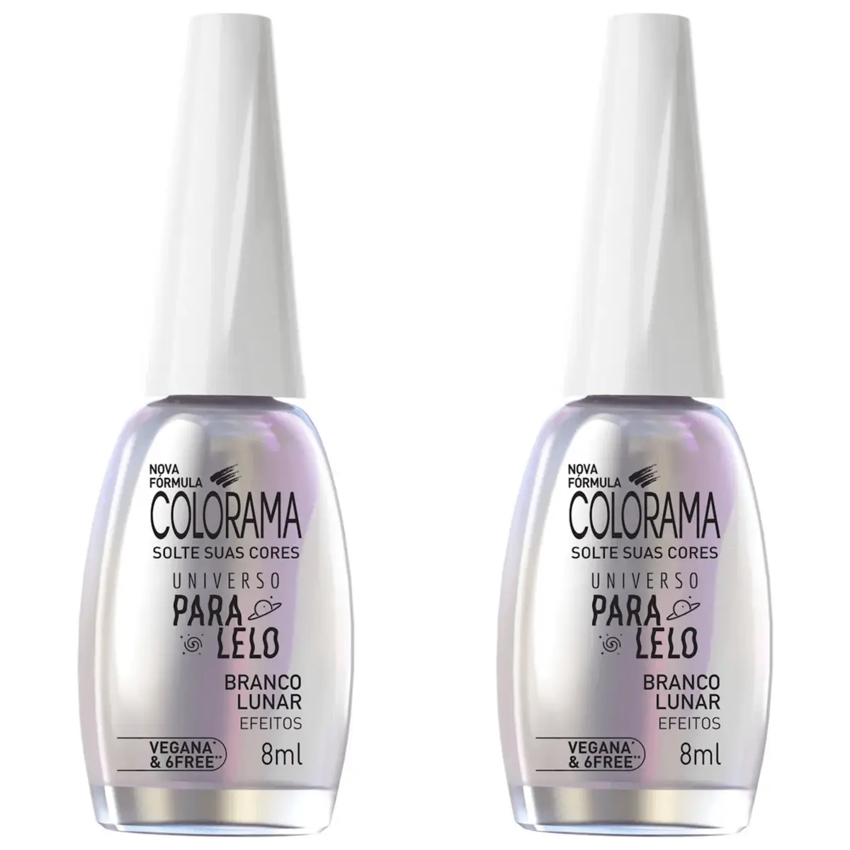 Kit c/2 Unidades de Esmalte Colorama Efeitos Branco Lunar