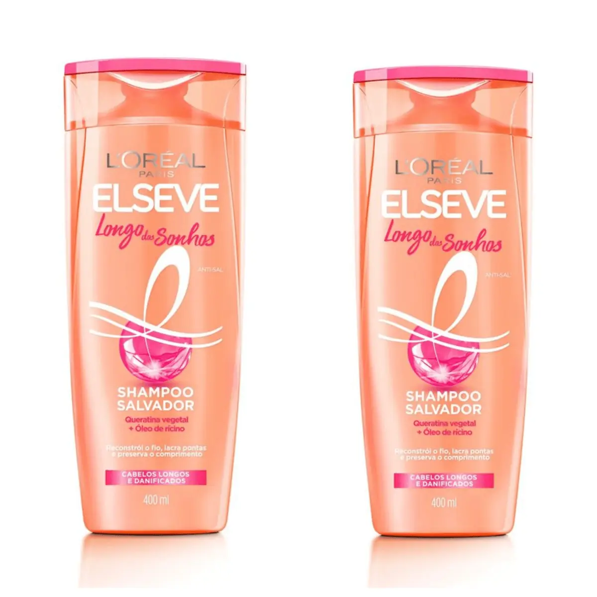 Kit c/2 Unidades de Loreal Shampoo Elseve Longo Dos Sonhos 400ml