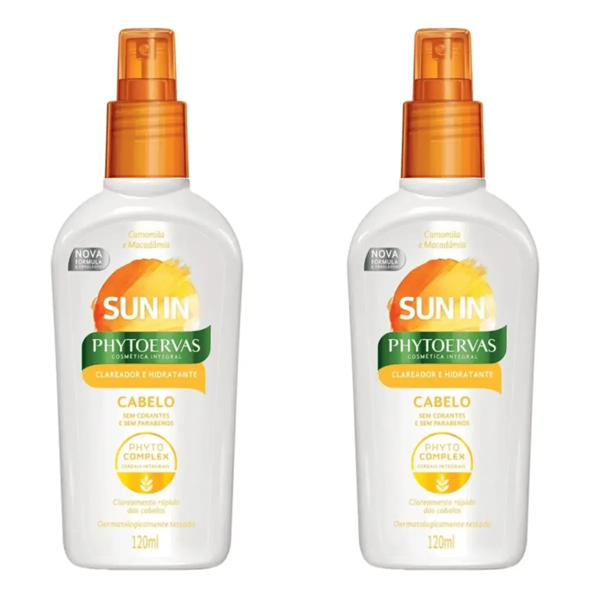 Kit c/2 Unidades de Spray Phytoervas Sun In P/Cabelo 120ml