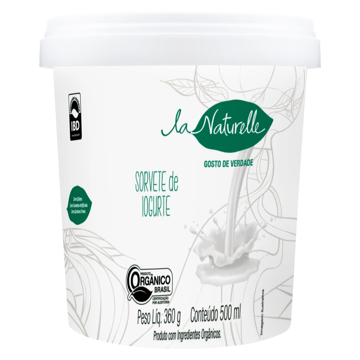 Sorvete Orgânico Iogurte La Naturelle Pote 500ml