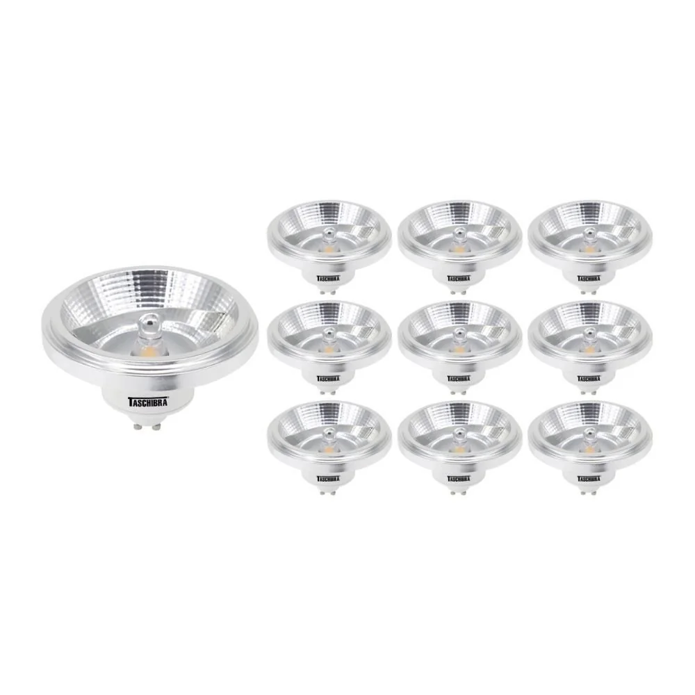 10 Lâmpadas Led Taschibra Ar111 24° 12w Gu10 Bivolt 4000k Luz Neutra