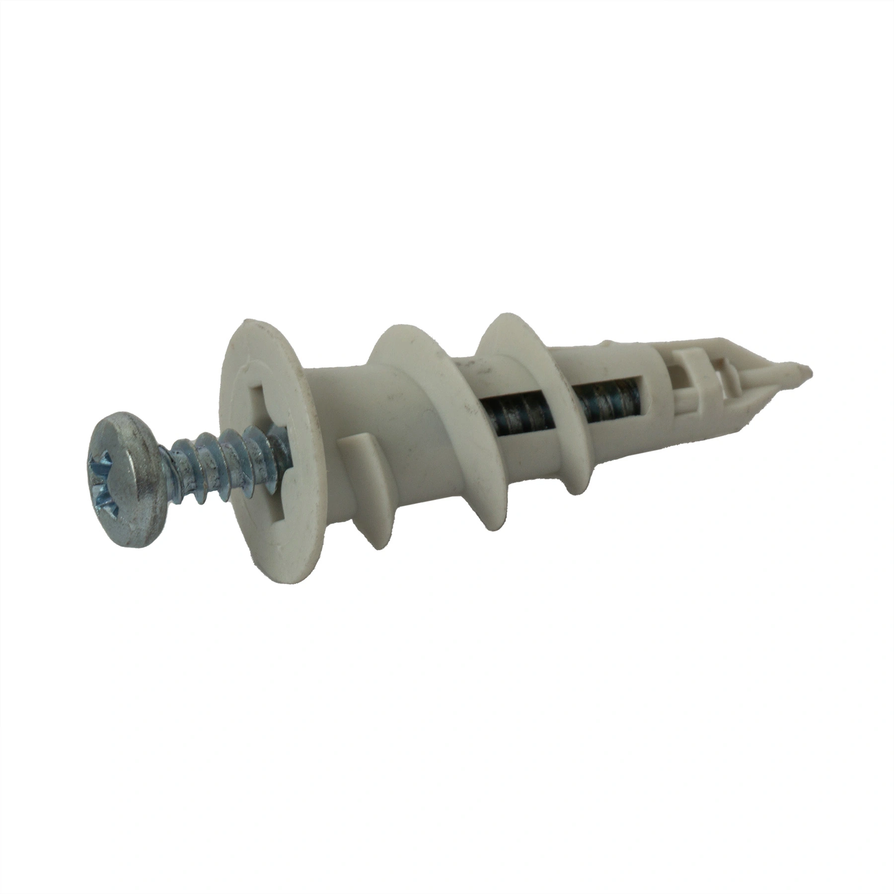 Bucha Drywall 6mm Nylon Dryfix 100 peças com Parafuso Standers