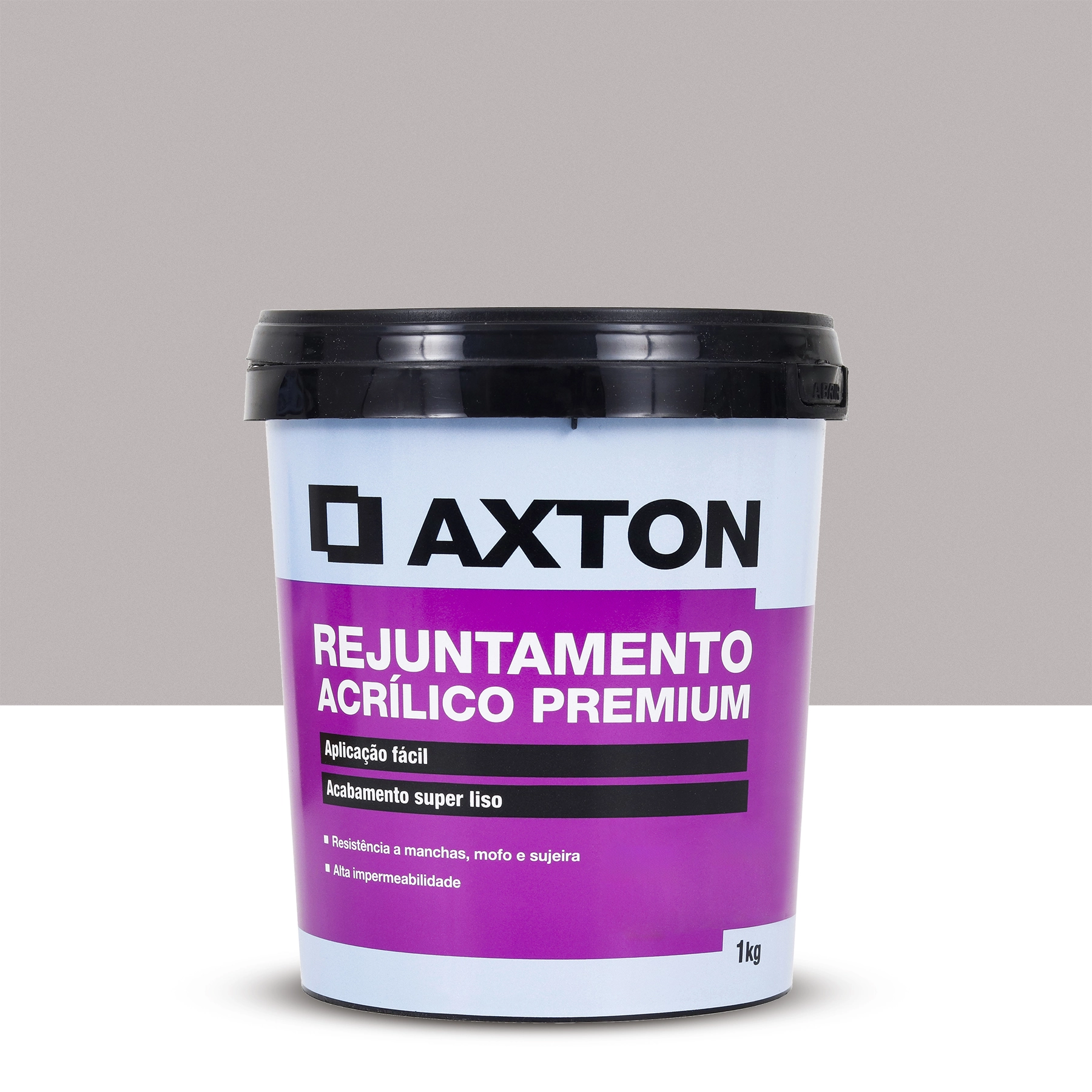 Rejunte Acrílico Premium Cinza 1kg Axton