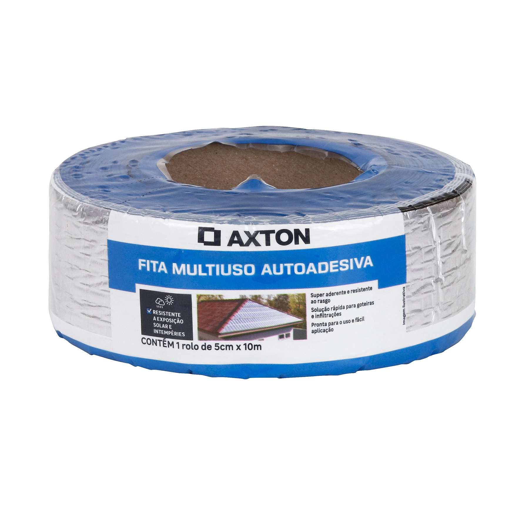 Fita Asfáltica Autoadesiva para Telhado 5cmx10m Multiuso Axton