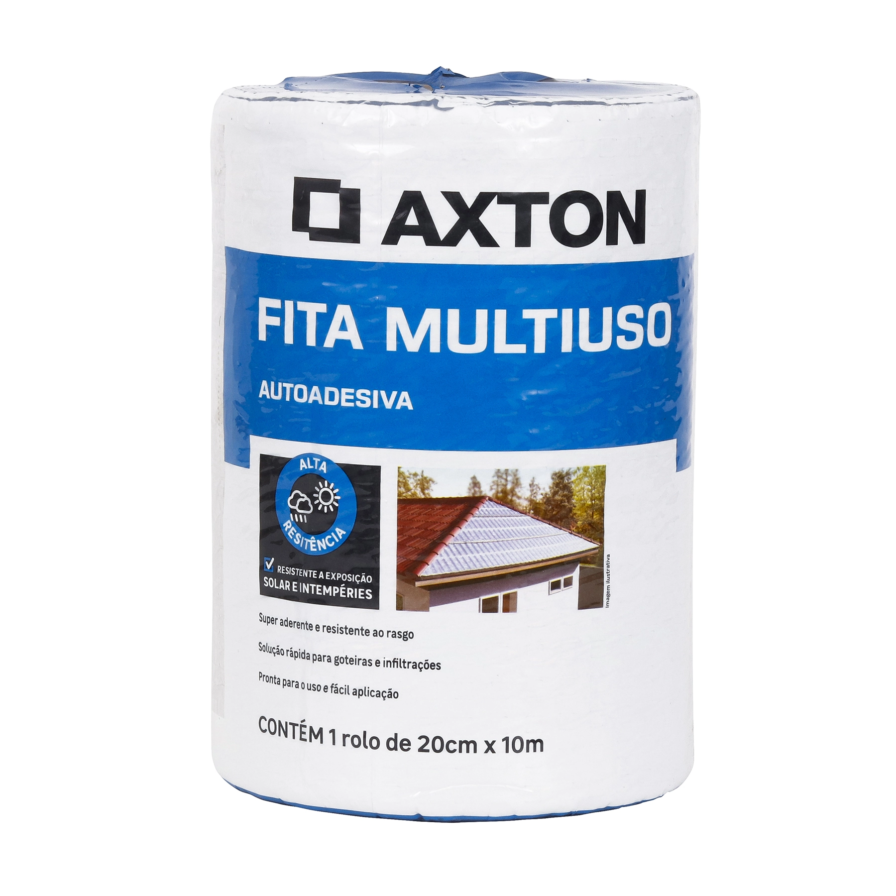 Fita Asfáltica Autoadesiva para Telhado 20cmx10m Multiuso Axton