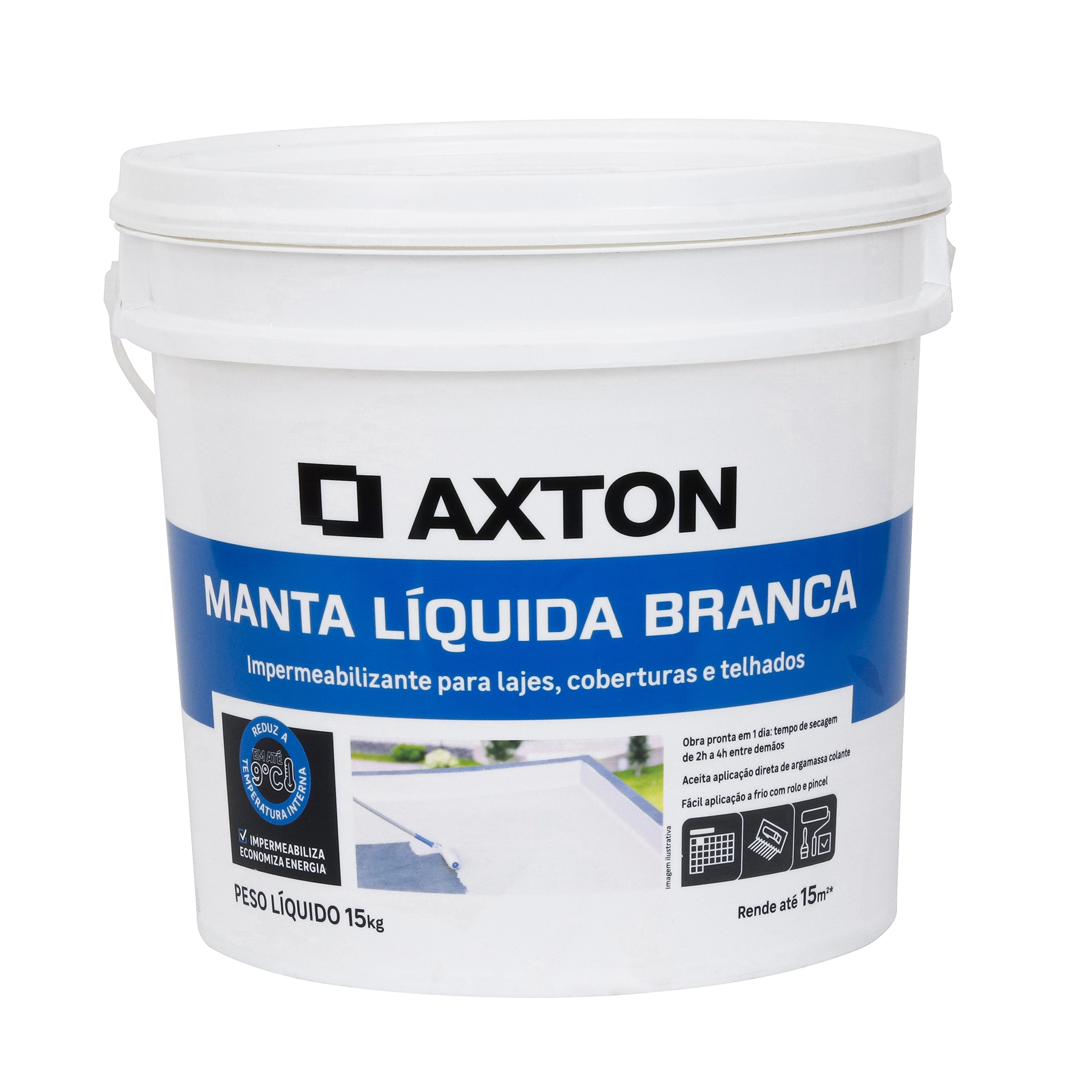 Manta Líquida Impermeabilizante Branca 15kg Axton