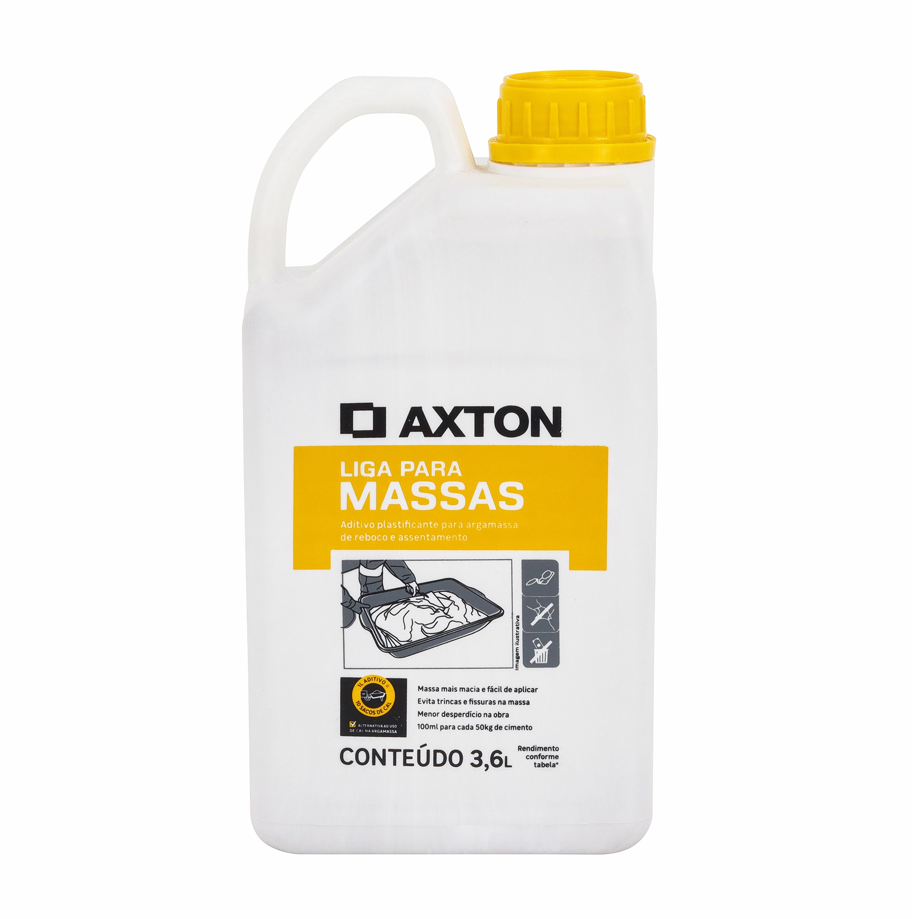 Aditivo Plastificante Axton Liga para Massa 3,6L