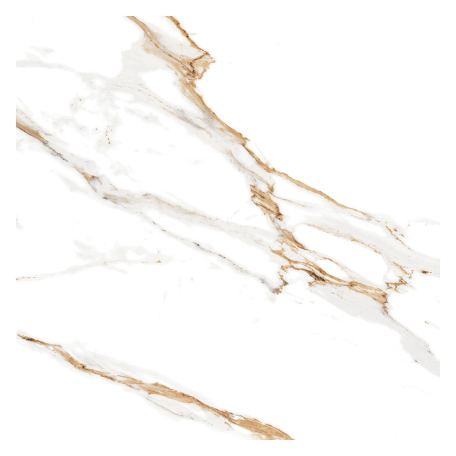 Porcelanato Marmorizado Polido Borda Reta Interno 71x71cm Max Calacata Oro Lux P71252 Artens