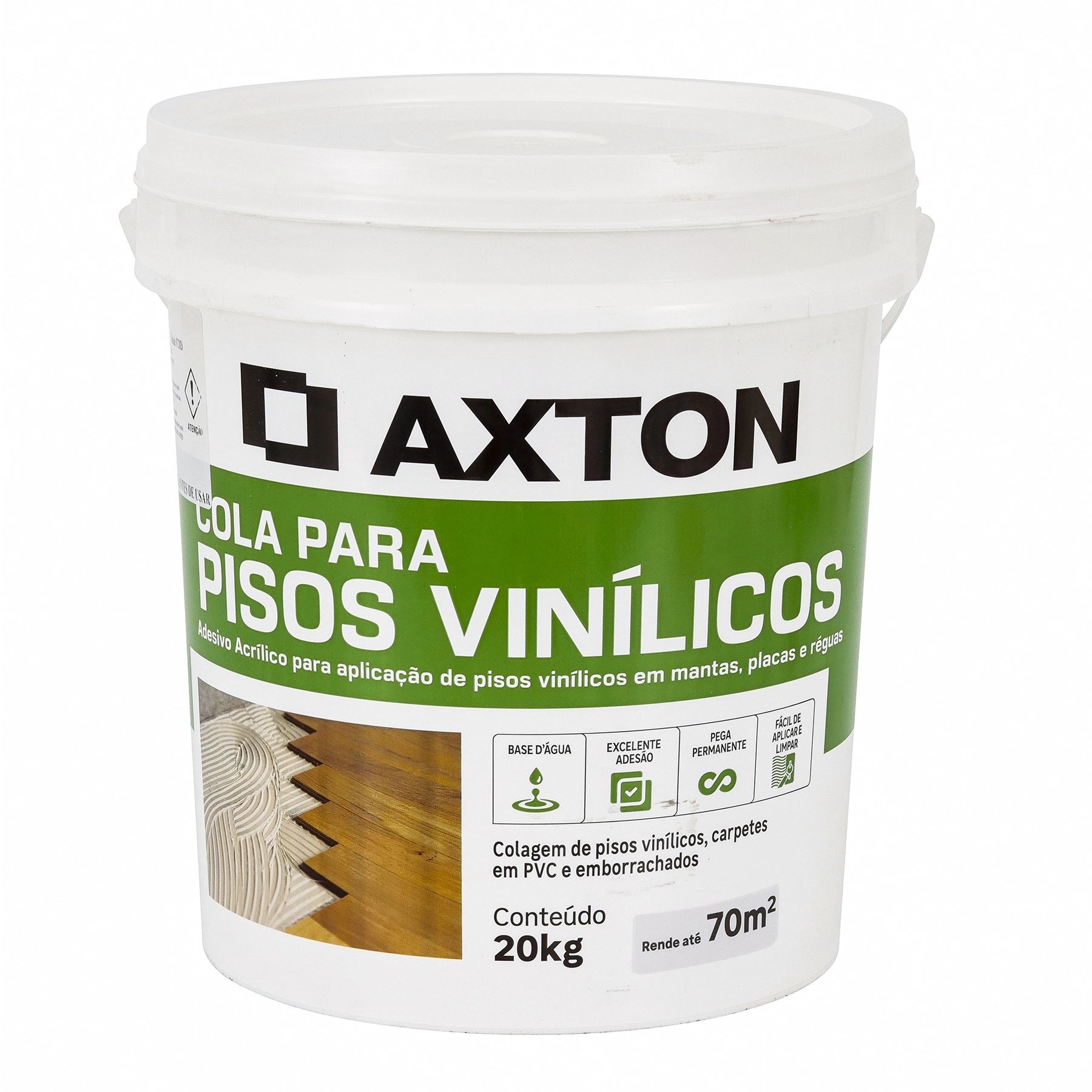 Cola para Piso Vinílico Base D Água Balde 20kg Axton