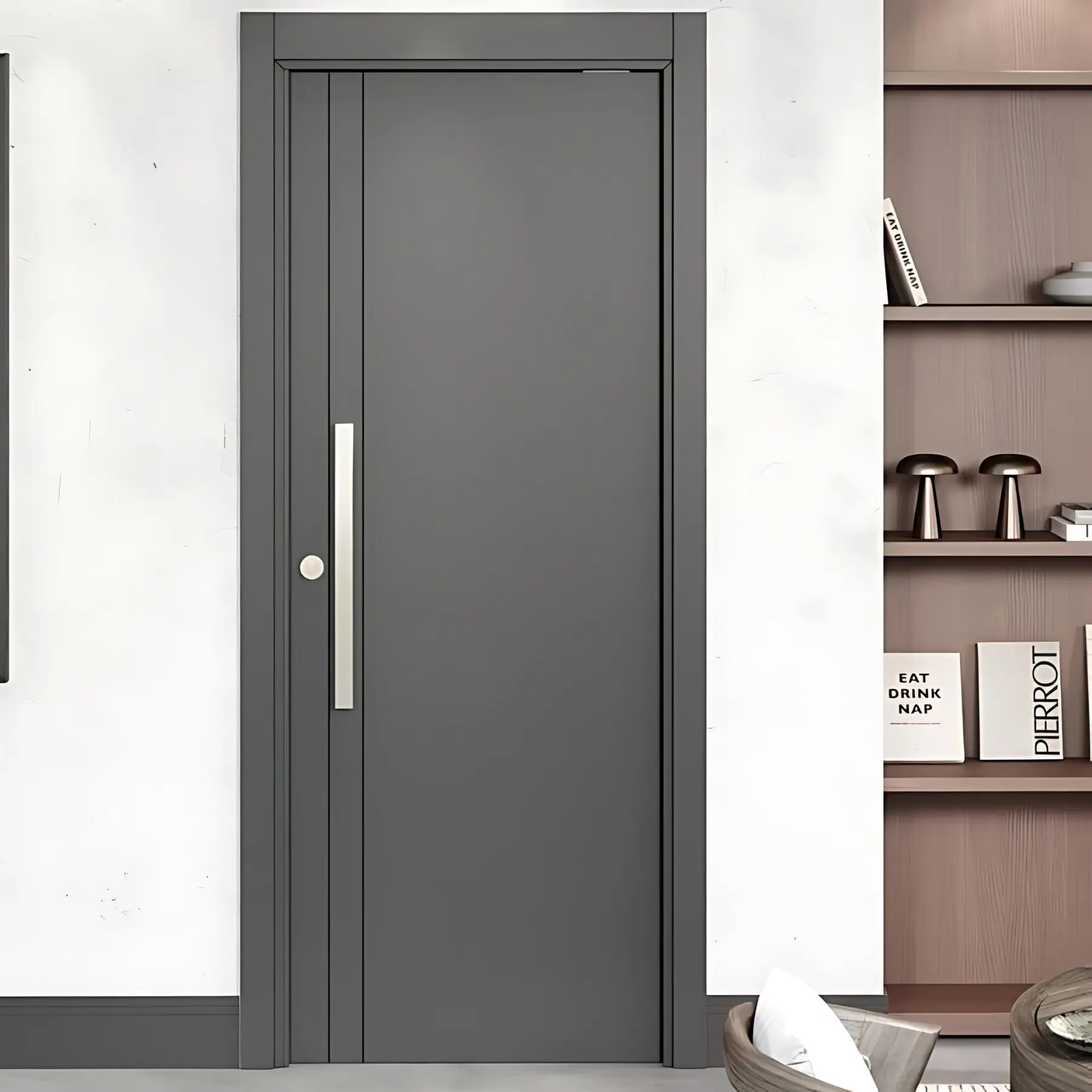 Kit Porta Madeira Pivotante Direito|Esquerdo Urban 230x100cm Sarrafeada Batente 12 a 23cm Vivace Plus Line