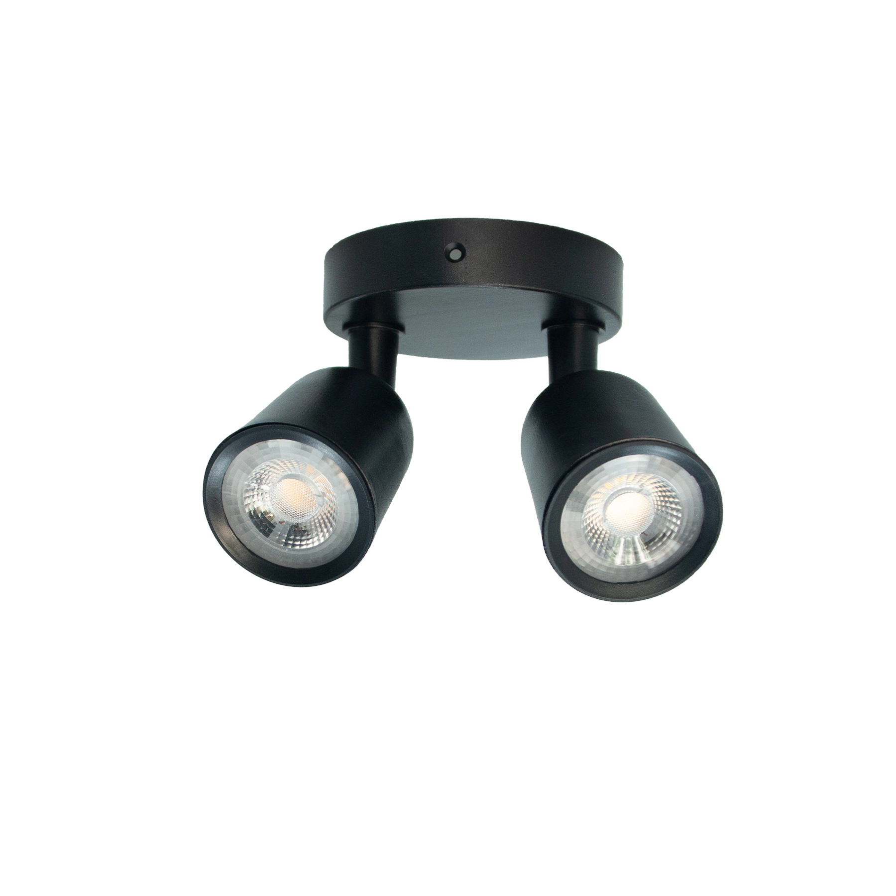 Spot de Sobrepor Duplo Com LED Amarelo Preto Focus IP20 Inspire