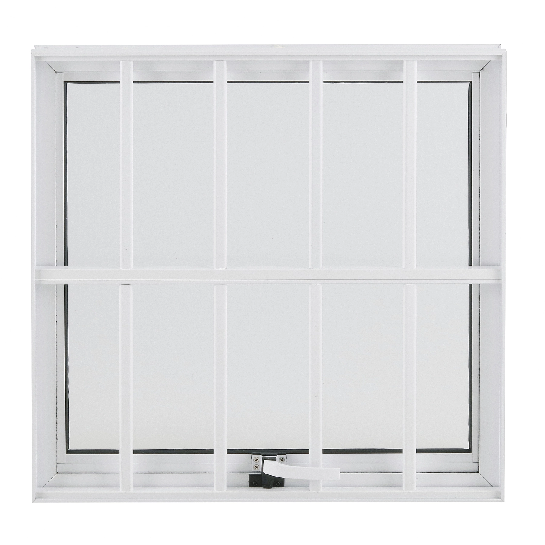Janela de Alumínio Maxim-ar 60x60cm com Grade e Vidro 4mm Mini Boreal Vivace Isoxa Branca