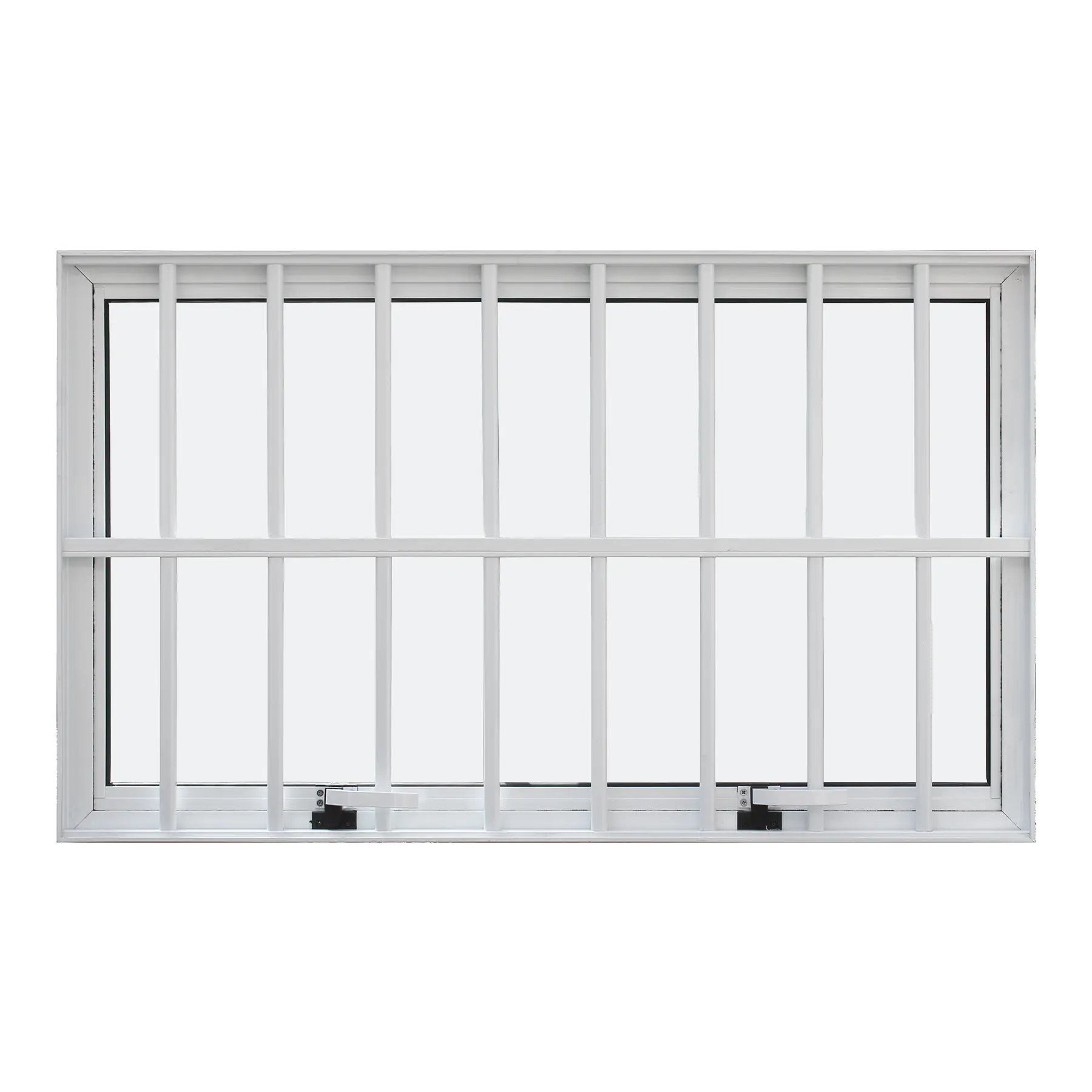 Janela de Alumínio Maxim-ar 60x100cm com Grade e Vidro Mini Boreal Vivace Isoxa Branca