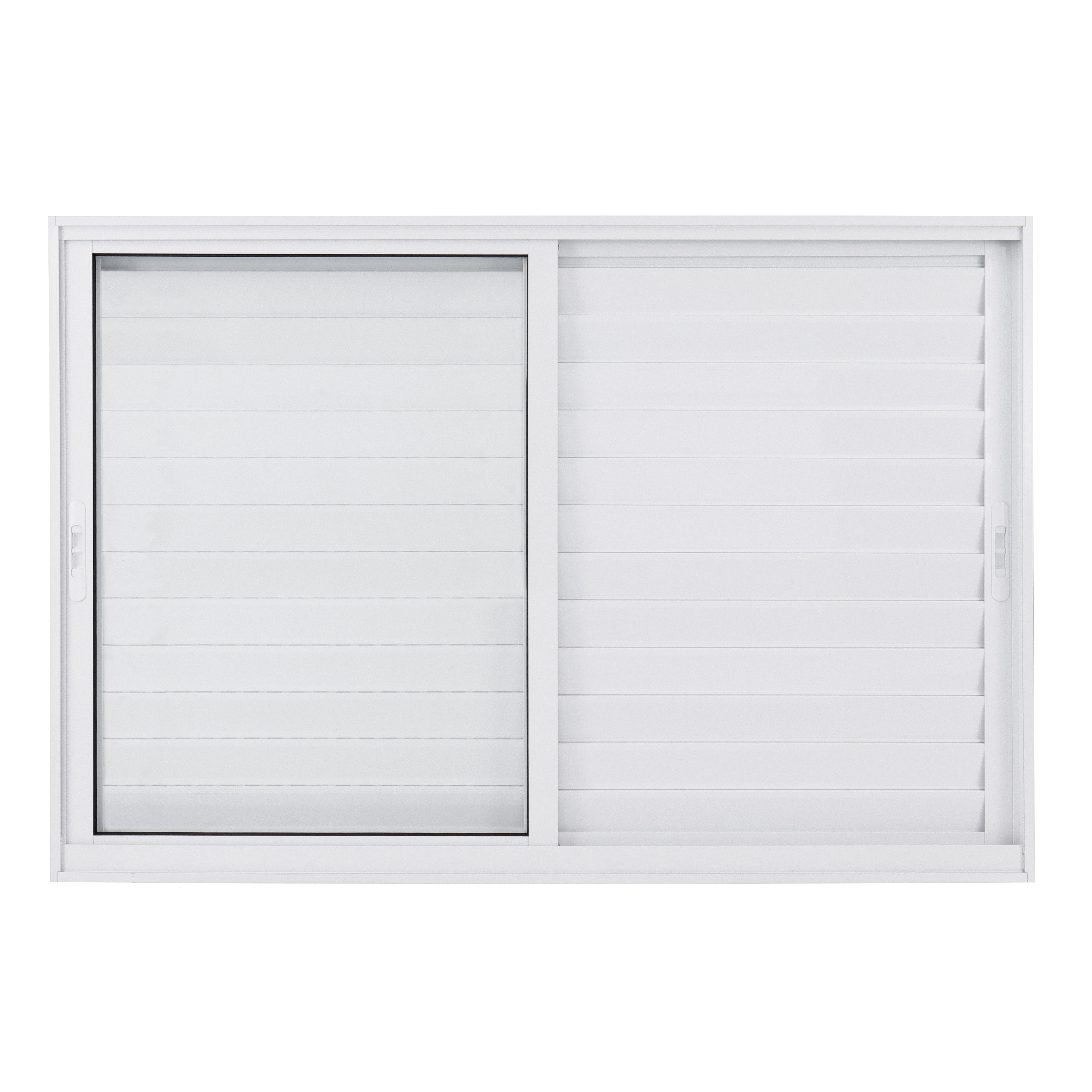Janela de Alumínio Veneziana 3 Folhas 100x150cm com Vidro 3mm Vivace Isoxa Branca