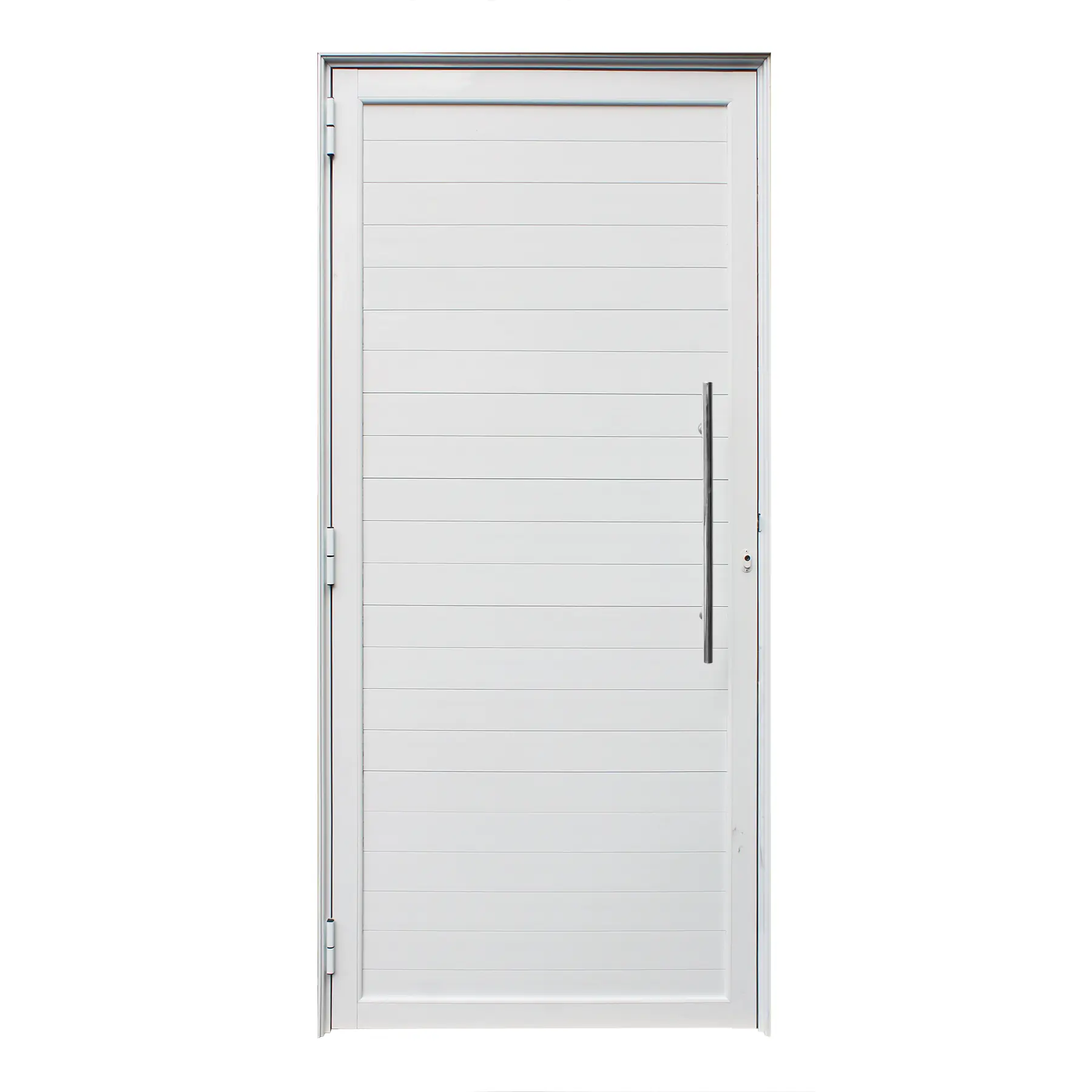 Porta Lambril de Giro Alumínio Branco com Puxador 2,14x0,86m Lado Esquerdo Linha Vivace Isoxa