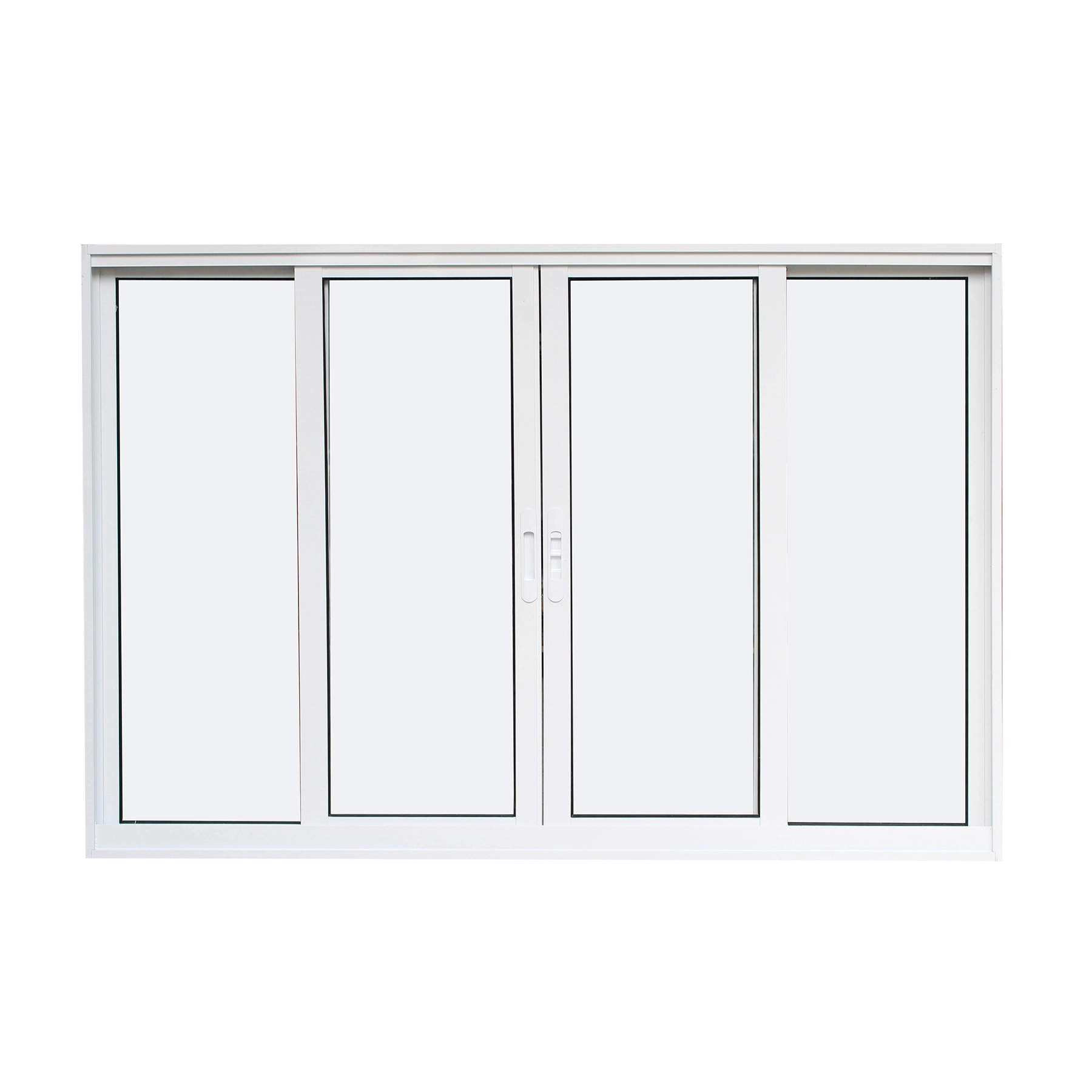 Janela de Alumínio de Correr 4 Folhas 100x150cm Vivace Isoxa Branca